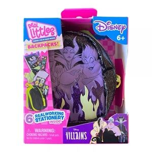 Real Littles Disney Villains Mini Backpack 6 Stationary Surprises Glow In Dark